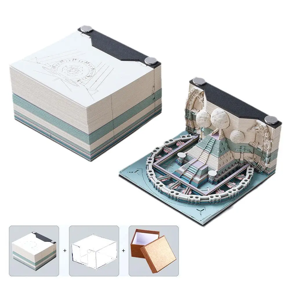 

Sci-fi Earth 3D Memo Pad Block Notes Design Note Paper Stationery Accessories Novelty Gift