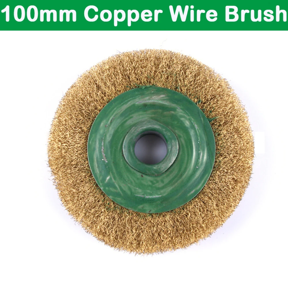 

100mm Copper Wire Brush Durable Round Brass Brush Wire Brush Wheel For Bench Grinder Metal Polishing Woodworking Polishing Tool