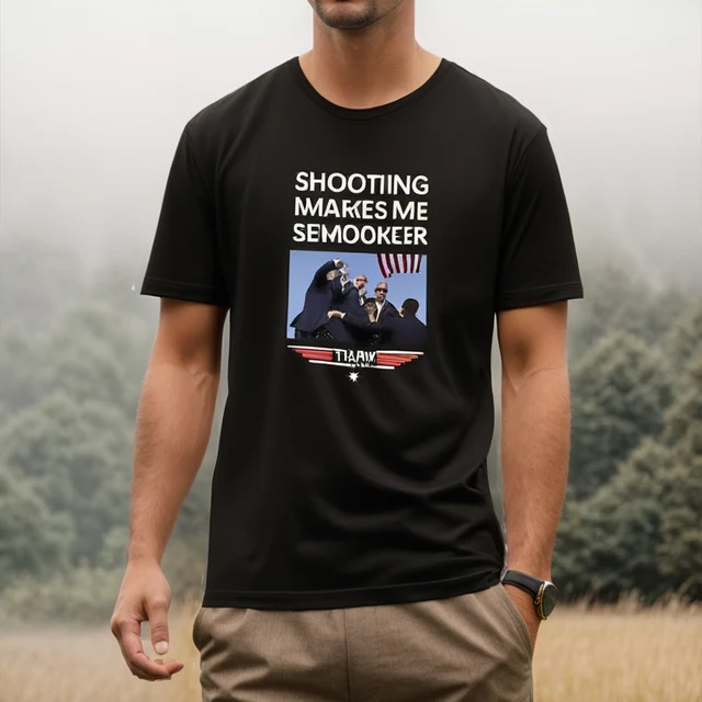 Trump America T-Shirt USA Freedom Short Sleeve Print T-Shirt Novelty Graphic Trump Shot Fight T Shirt Men Women Streetwear 5