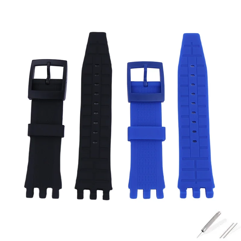 Men's 22mm Silicone Sport Watch Band - Durable Rubber Wristband