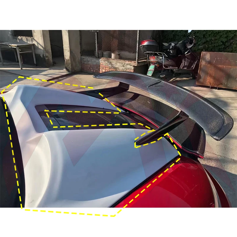 

High Quality Automotive Rear Trunk tail cap glass fiber material For Porsche 718 Boxster 2017-2022