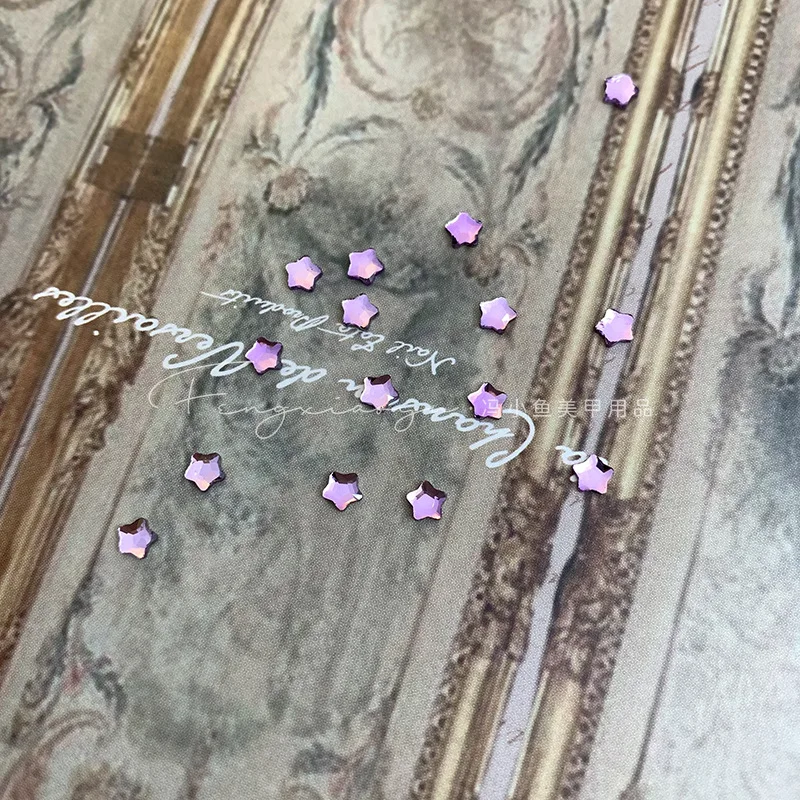 Super Sparkle Colorful Flatback Mini Star Nail Art Rhinestones - 50PCS Crystal Star Decorations