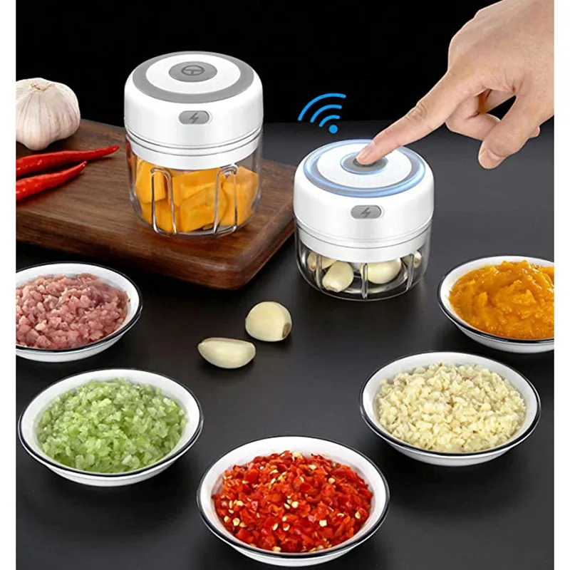 Electric Cordless Food Chopper, Mini Food Processor Garlic Masher Food  Blender Nut Chopper For Meat Chili Onions/Pepper/Ginger - AliExpress