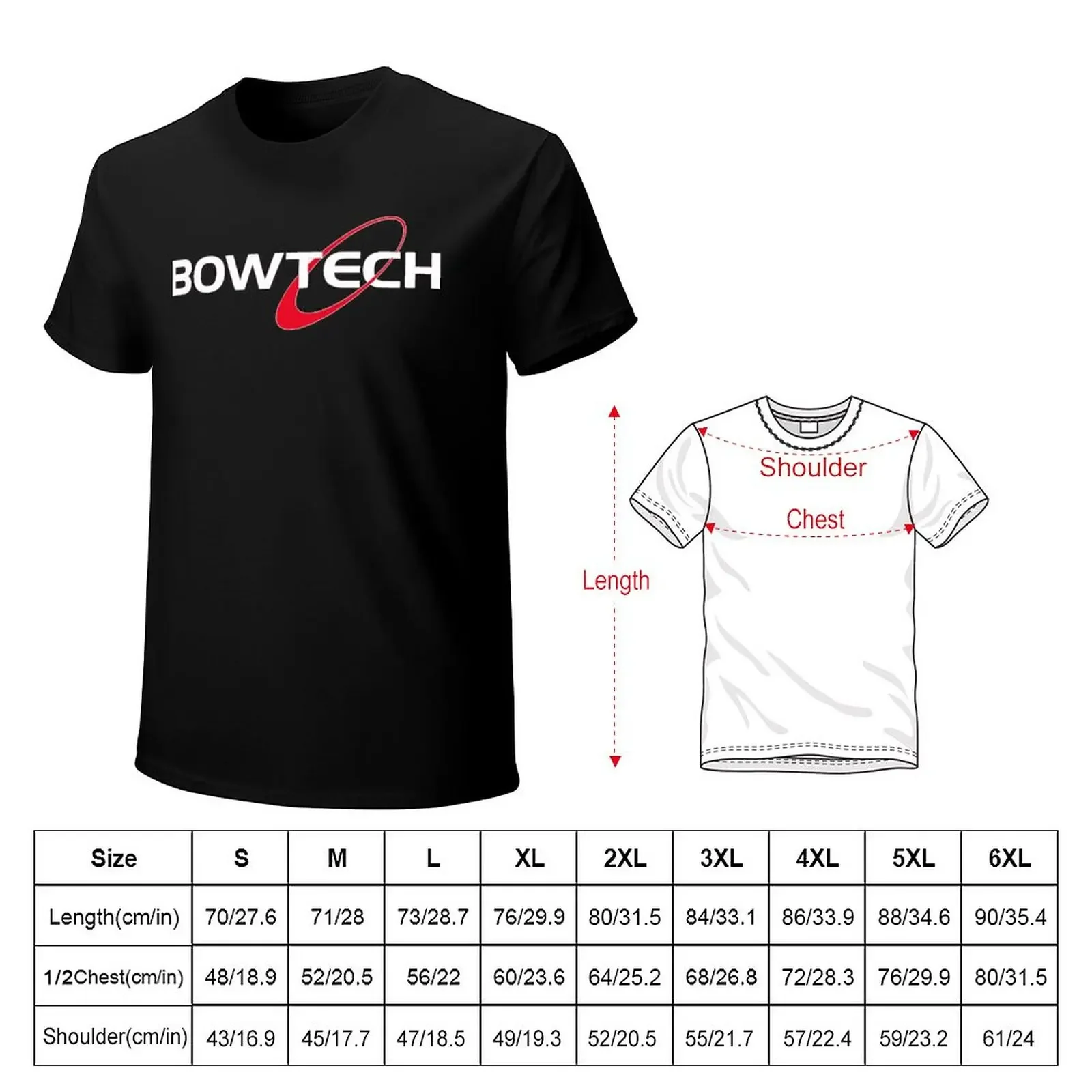 Bowtech Logo tiro con l'arco maglietta essenziale vestiti estivi magliette grandi e alte da uomo oversize - immagine 2