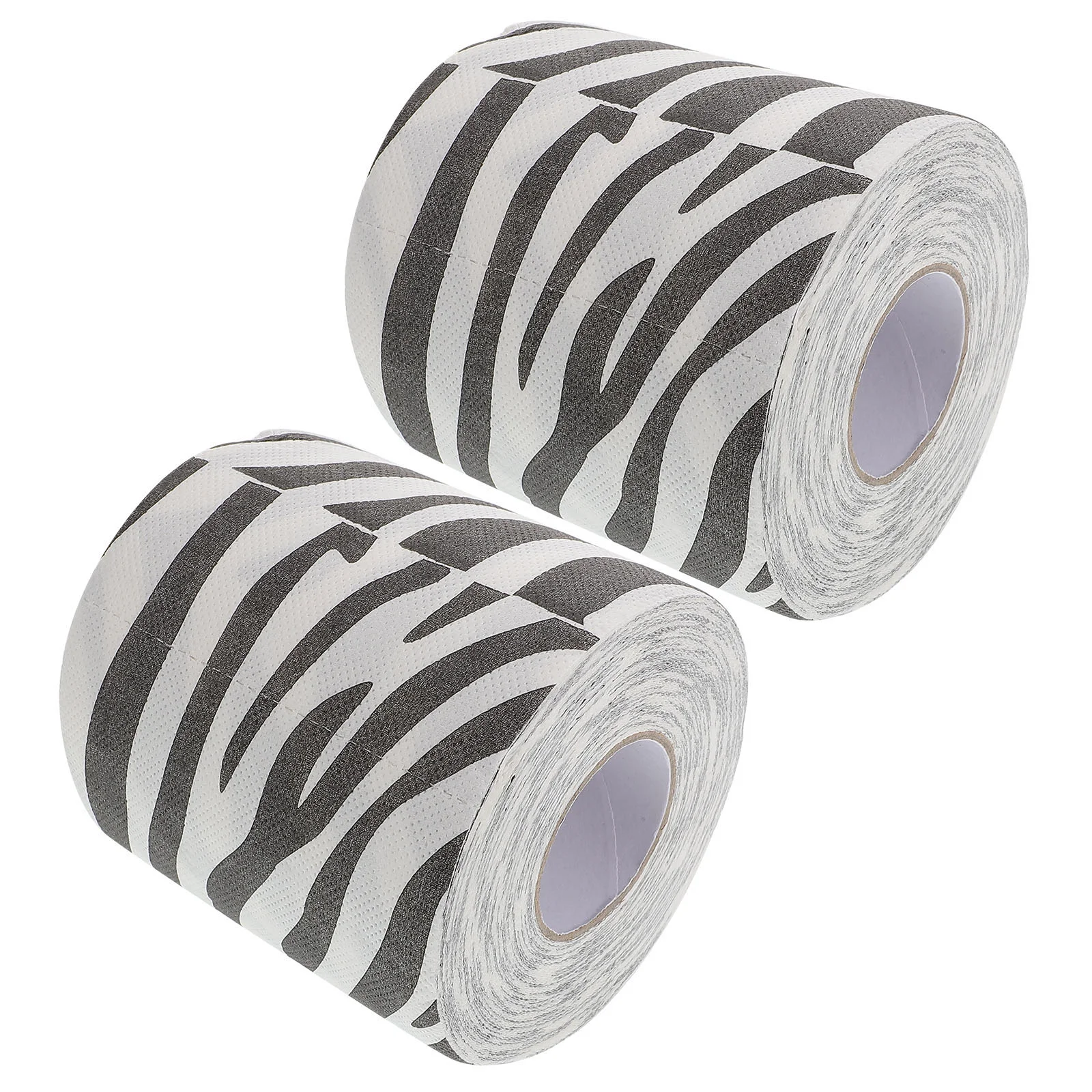 2 Pcs Printed Roll Paper Cheetah Ribbon Animal Self Adhesive Cow Duct Tape Black White