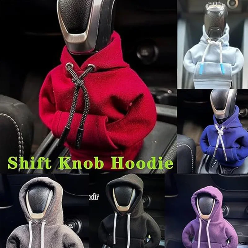 

Hoodie Car Gear Knob Shift Lever Cover Fashion Gear Lever Decorative Cover Manual Gear Sweatshirt Change Lever Cover