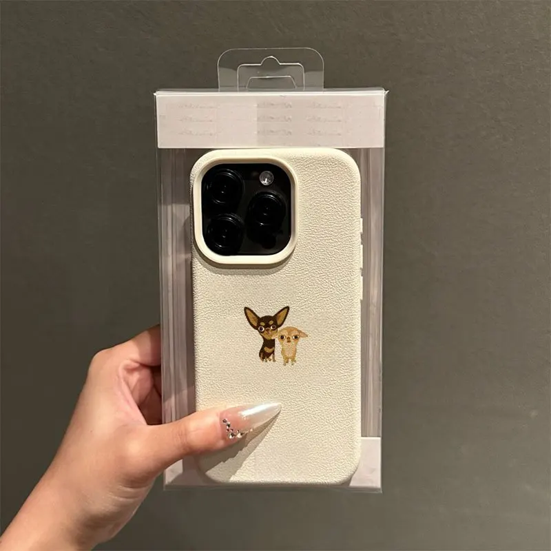 Adorable Chihuahua Puppy Cartoon Shockproof Phone Case Cover