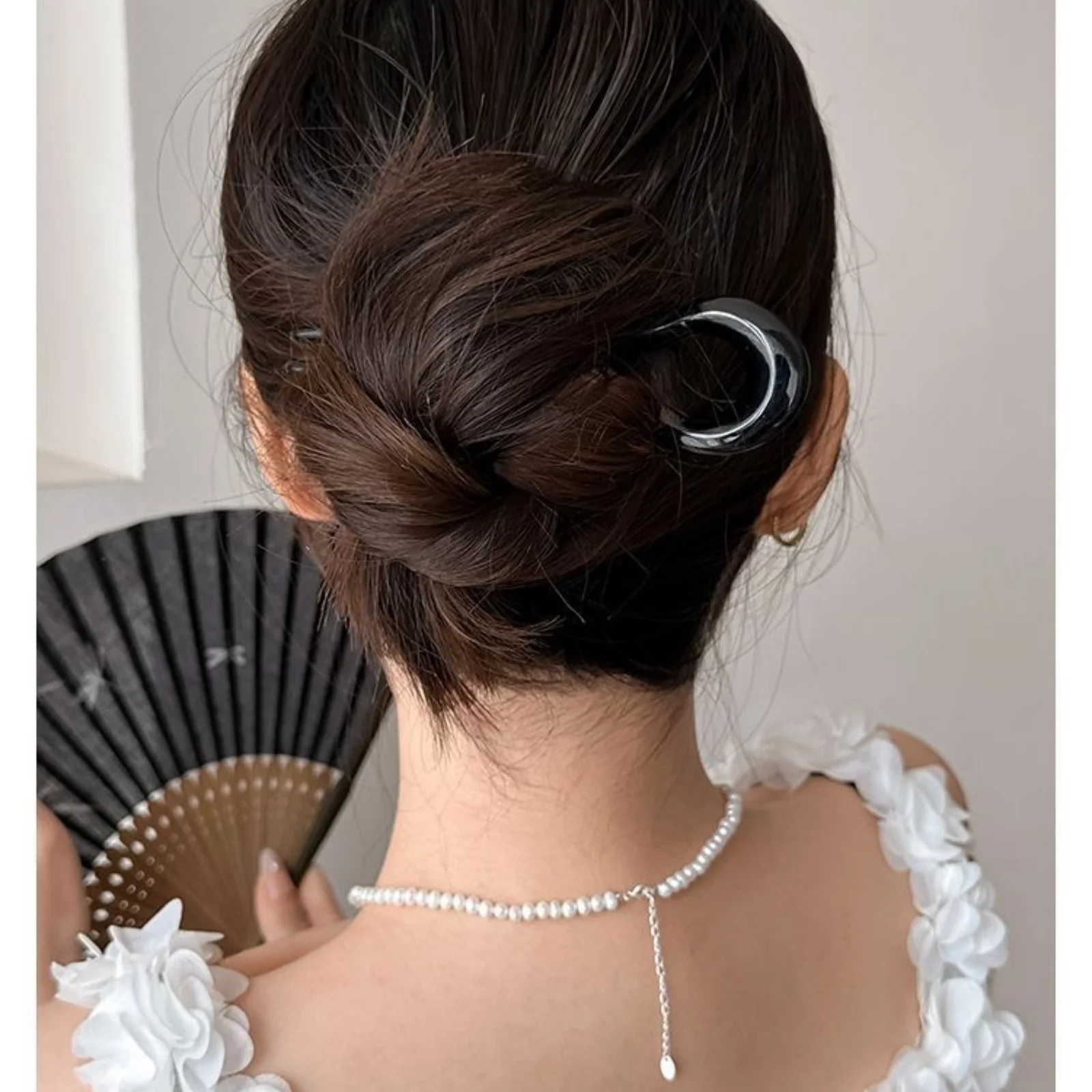 1PC Wave - Shaped Hair Sticks Set, 4 Mixed - Color U - Clips, Elegant Hair Accessories for Women's Stylish Updos