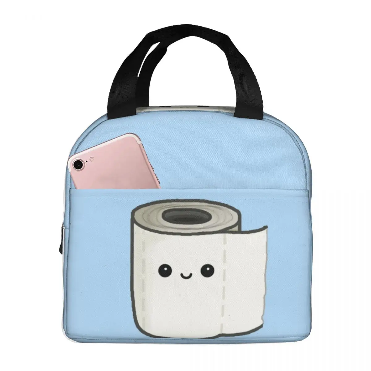 

Симпатичная счастливая туалетная бумага, термоизолированная сумка для ланча, изолированная сумка для бенто, контейнер для еды, сумка для бенто, Портативная Сумка-тоут для ланча, Пляжная коробка