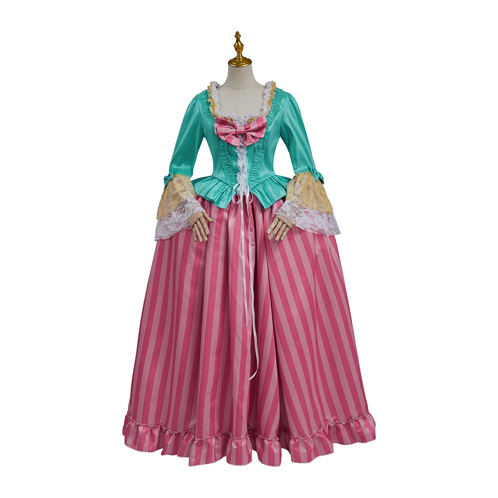 

Средневековое викторианское платье, платье в полоску, верхняя юбка, женское кружевное платье-мария-антуанета, платье рококо