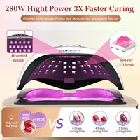 280W Professional UV LED Nail Lamp for Nails Gel Polish Fast Curing Dryer Drying Light Lamps with 45 LEDs 4 Timer Setting 2