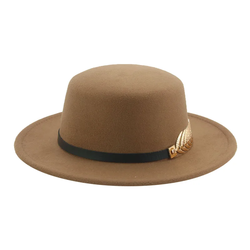 felt fedora hat Hat for Men Women Hat Fedora Felted Caps Flat Top Wide Brim Solid Casual Formal Band Luxury Fedoras Hat 2022 шляпа женская шляпа mens fedora Fedoras