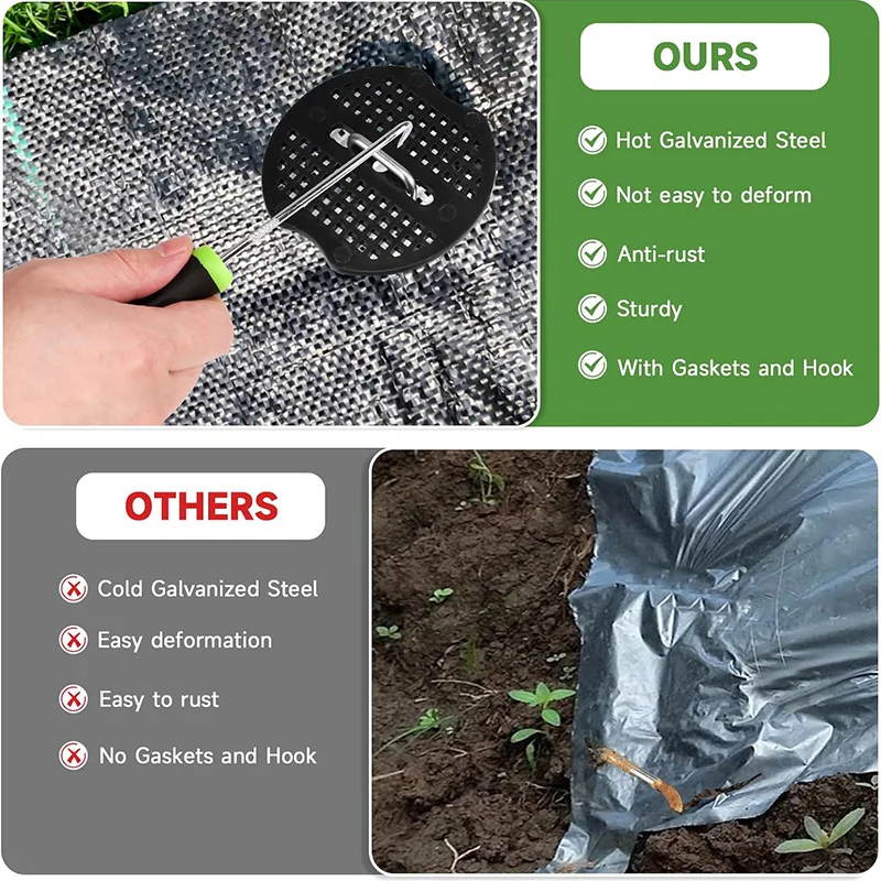 Garden Fixing Stakes Staples Gasket Fixed Ground Pegs Weed U Shaped Gardening Landscape Pins Spikes Kit For Securing Plant Weed