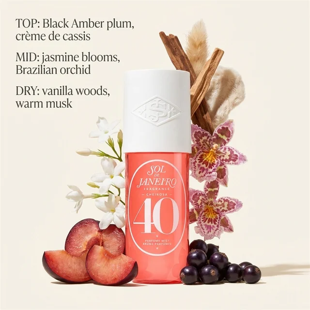 Brume parfumée Sol De Janeiro Cheirosa 40 90 ml, vanille florale fruitée, parfum longue durée, parfums de voyage élégants 1