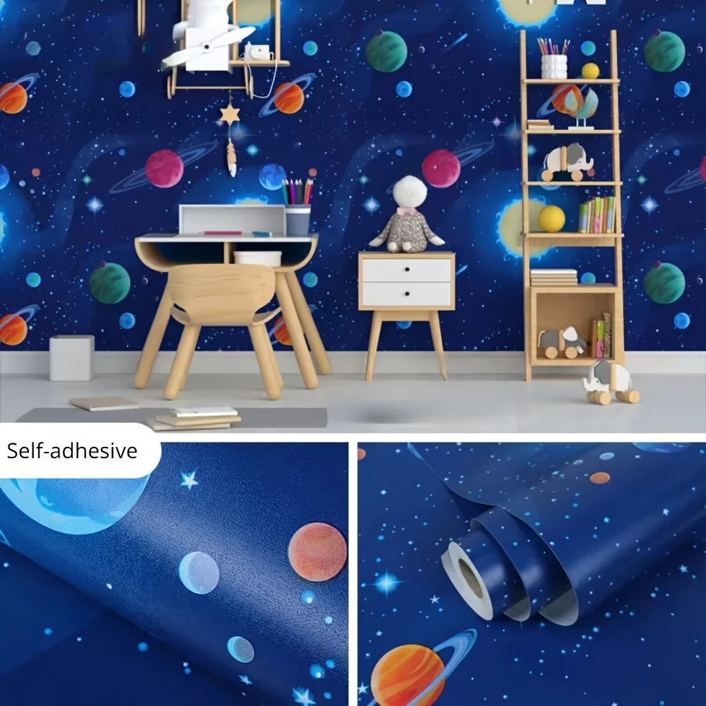 Selbst klebende Tapete Universum Muster Kontakt papier schälen und kleben  wasserdichte Wohnzimmer Tapete für Schlafzimmer Wanda uf kleber - AliExpress, image size:1000x1000