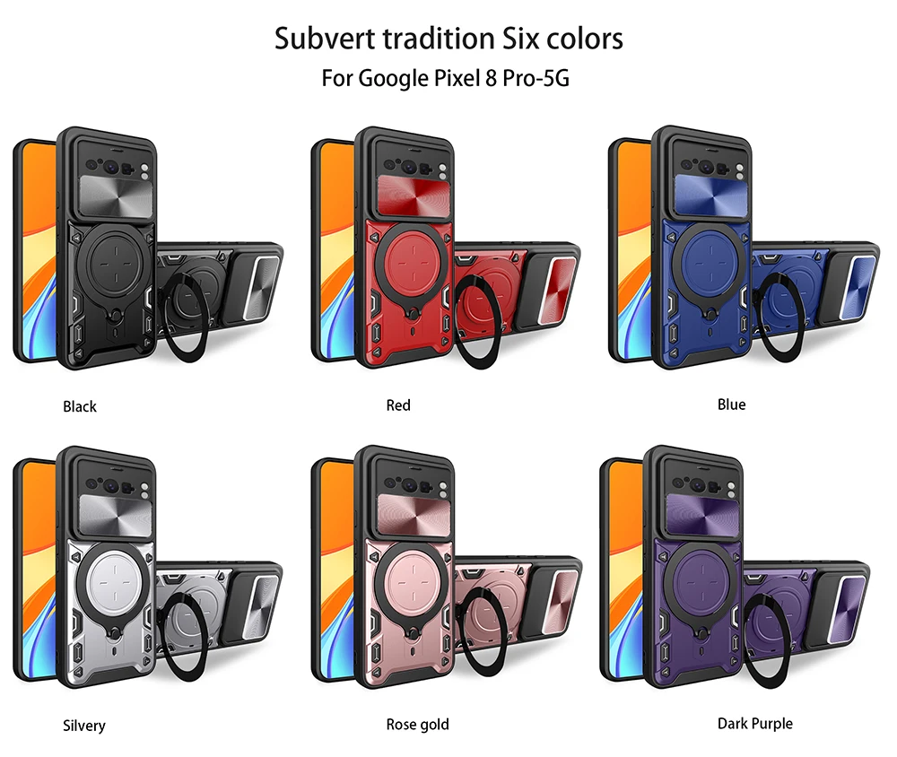 Support magnétique pour Google Pixel 8 5G, coque de protection pour objectif de caméra, fenêtre Push, Pixel8 Pro_voghion.com