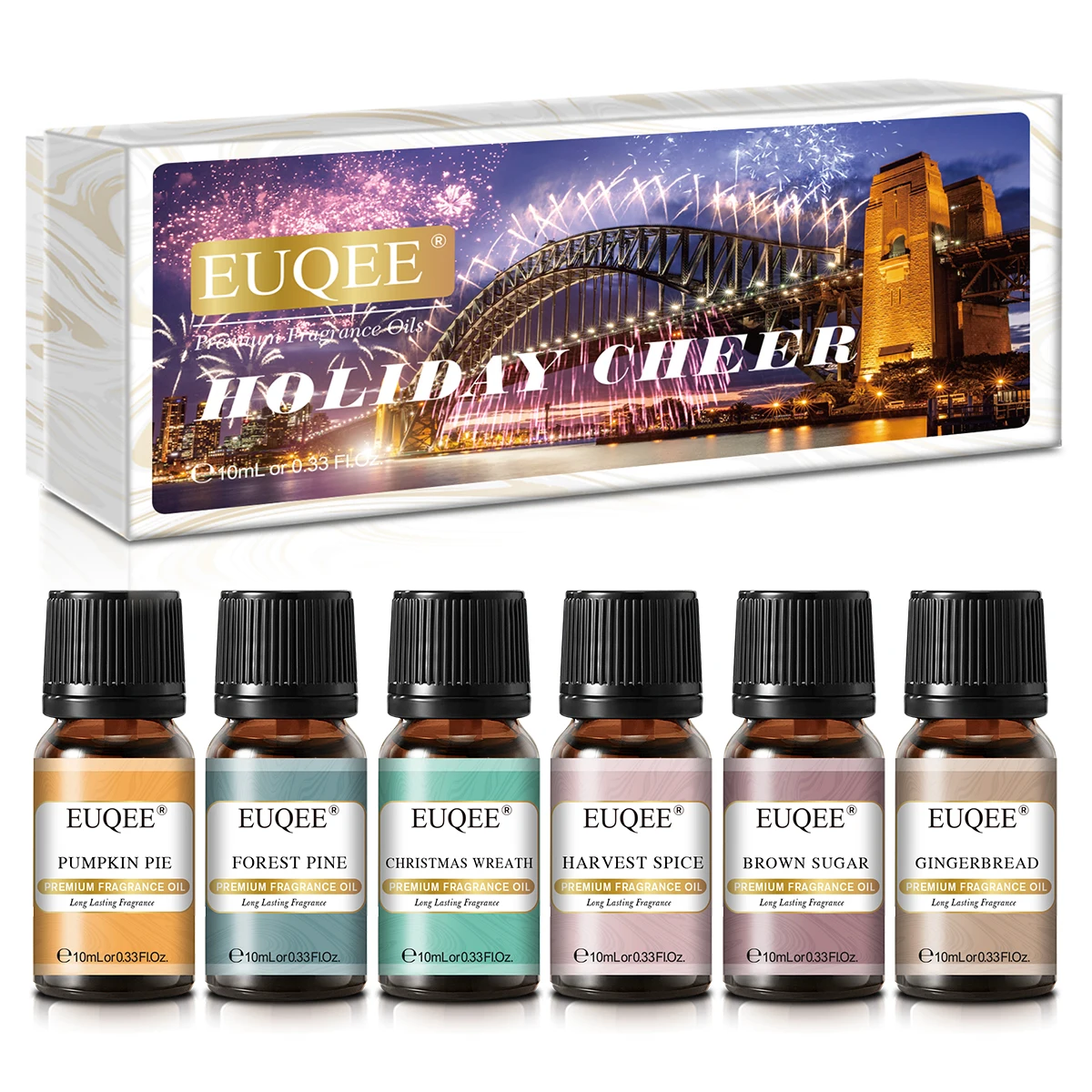 EUQEE 10ML Luxury Men's Fragrance Oil - Leather, Forest Pine, Coffee Cake, Cedarwood, Bay Rum Aroma
