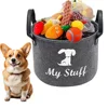 Felt Pet Toy Box Pet Toy Storage Basket Dog Toy Box Special Storage Basket for Organizing Pet Supplies Blanket Pet Storage Box