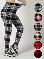 3-Pack Plus Size Camo Print Leggings for Women - High Stretch Polyester & Spandex Knit Fabric All-Season Activewear Yoga Pants - Image 3