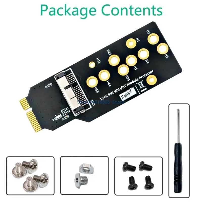 BCM94360CD BCM94331CD BCM94360CS Wifi 블루투스 모듈용 12+6 핀 어댑터