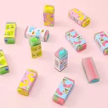 

1/2pcs Dinosaur Eraser Candy Dino Kawaii Stationery School Supplies Easy Clean Kids Rubber Accessories for Gift Office Students