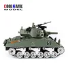 COOLBANK 1/18 2.4G RC Tank US. M4A3 Infrared Remote Control Main Battle Tank Model, WWII Tank RC Military Vehicle Model For Boys 2