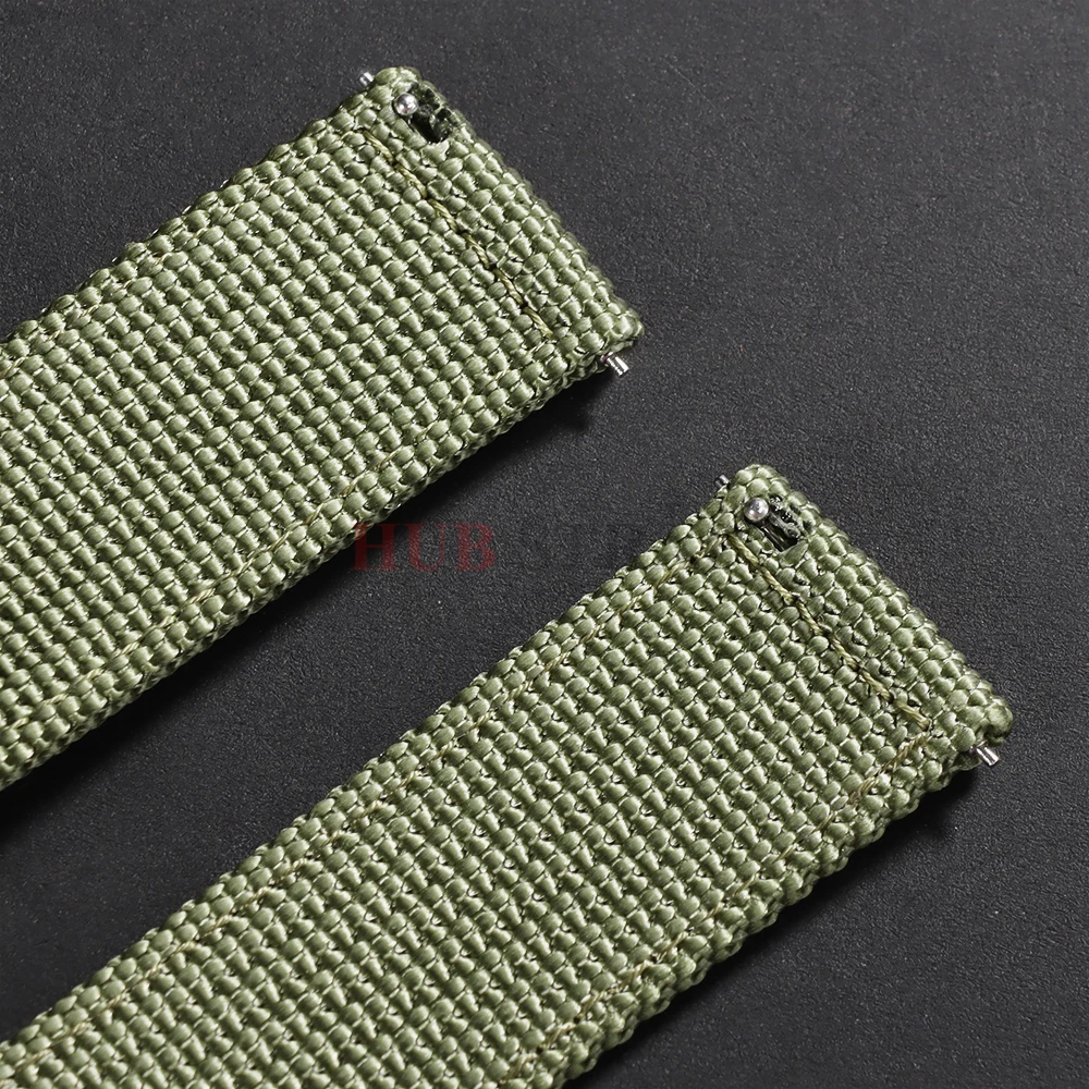 Nylon Canvas Woven Soft Watch Band - Sport & Military Style Wristband