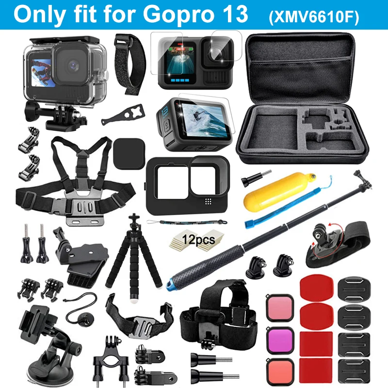 GoPro Accessories Kit: Waterproof Carrying Bag & Tripod Set