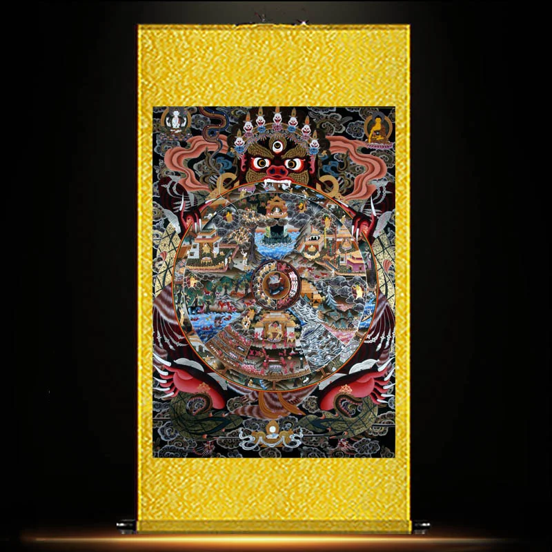 Immagine Da Appendere Di Six Samsara, Immagine Squisita Della Recovery Della Vita E Della Morte Immagine Decorativa Da Appendere In Rotolo Di Seta