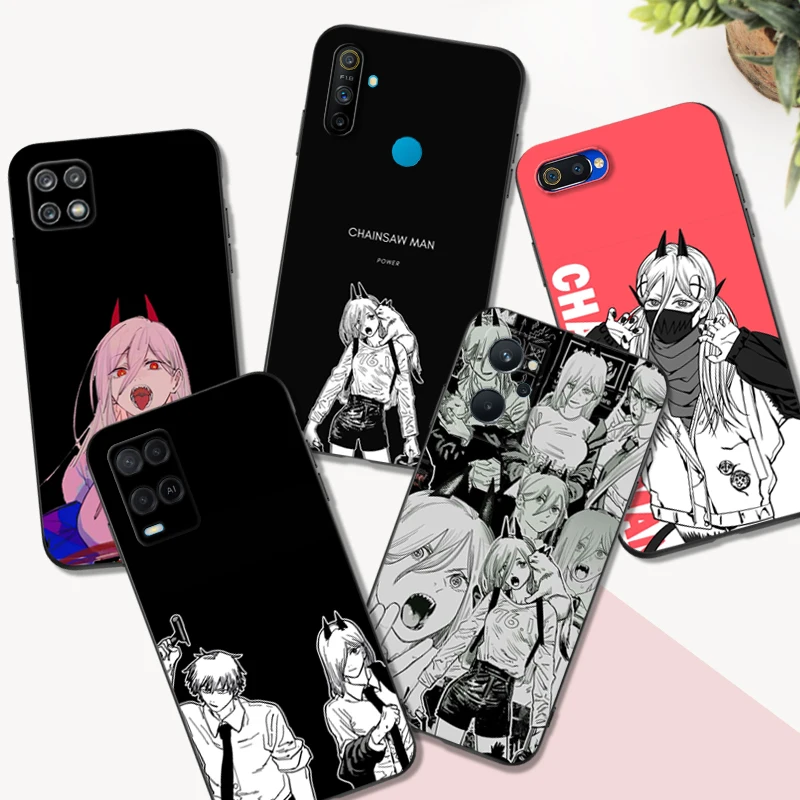 Custodia In Tpu Nero Per Realme C3 C30S C33 Gt2 Pro C35 C20 C21 C21Y C25 C25Y C25S C11 2021 2020 Cover Anime Chainsaw Man