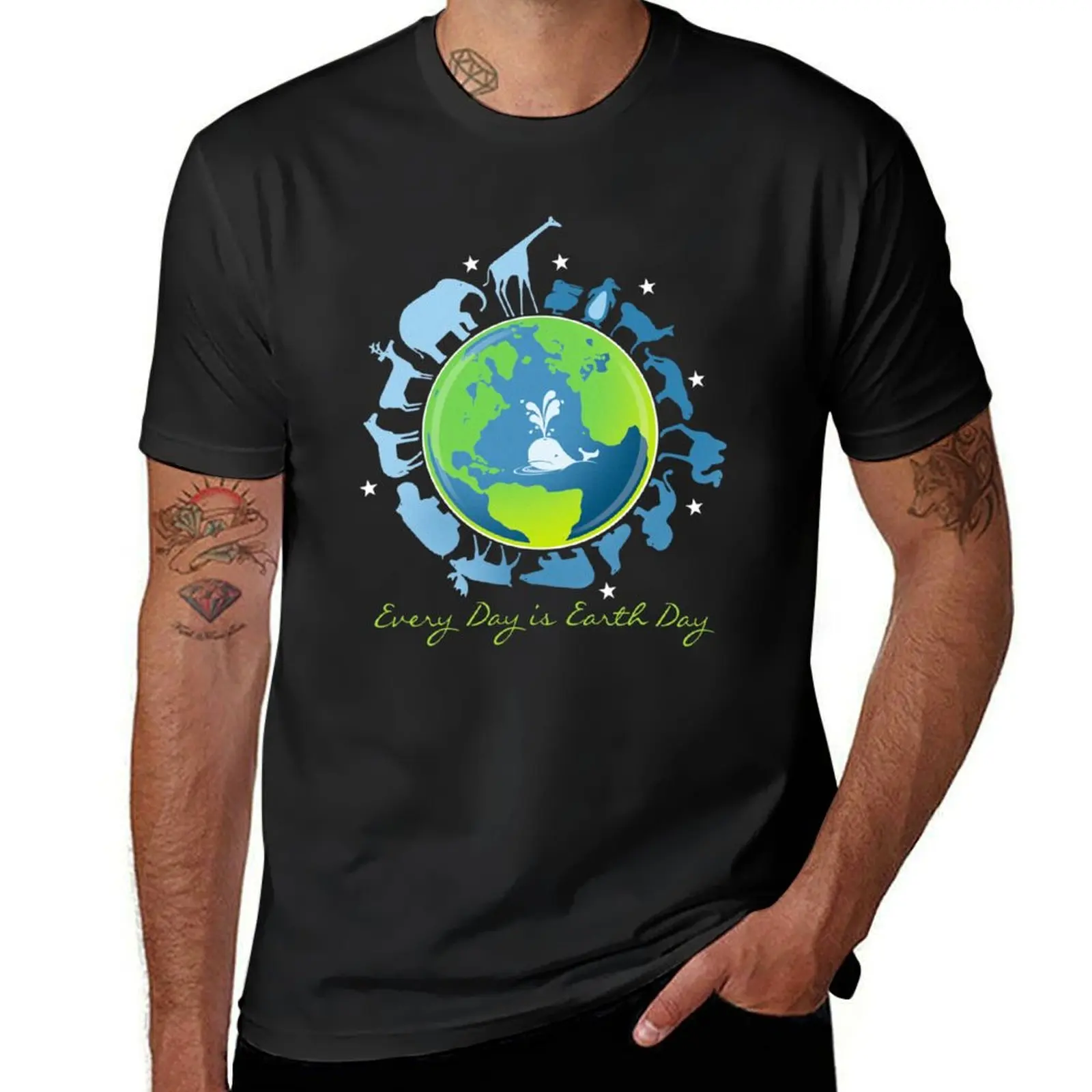 Every Day is Earth Day T-Shirt animal prinfor boys funnys cute tops summer top mens white t shirts