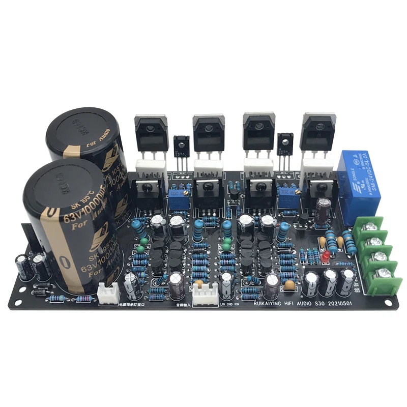 HIFI Dual Channel 150W+150W ON Ansome 0281/0302 Audio Power Amplifier Finished Board 2sa992 2sc1845 lm317 337 b647 d667 diy kits finished board fully discrete hifi tone pre pre amplifier board base on nad nad3020