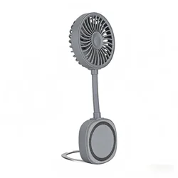 Compact Foldable Magnetic Fan (Grey 1pc)