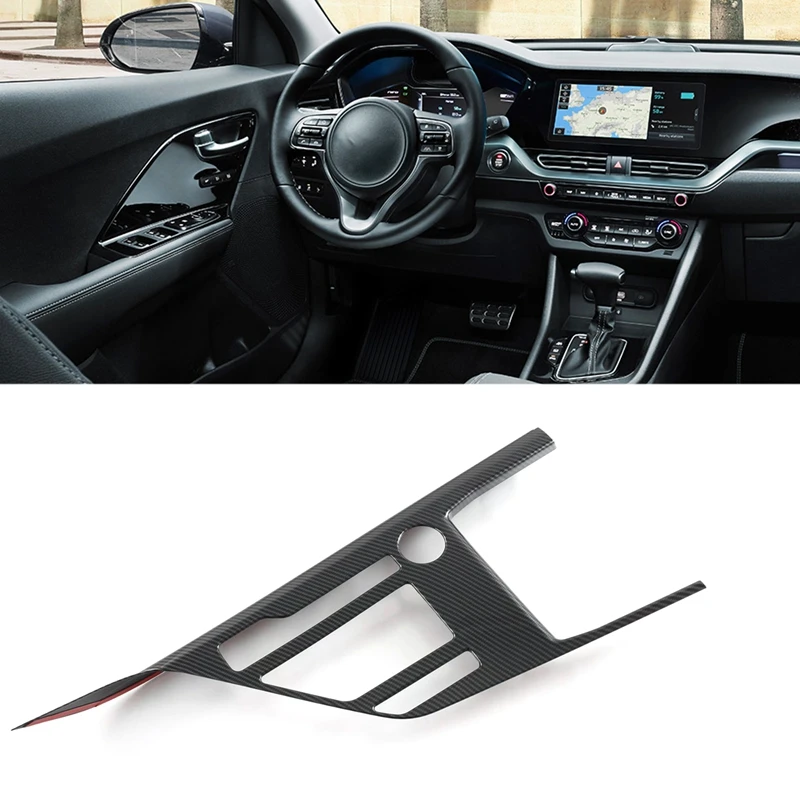 

For Kia NIRO 2022 Carbon Fiber Center Console Gear Shift Panel Frame Cover Trim