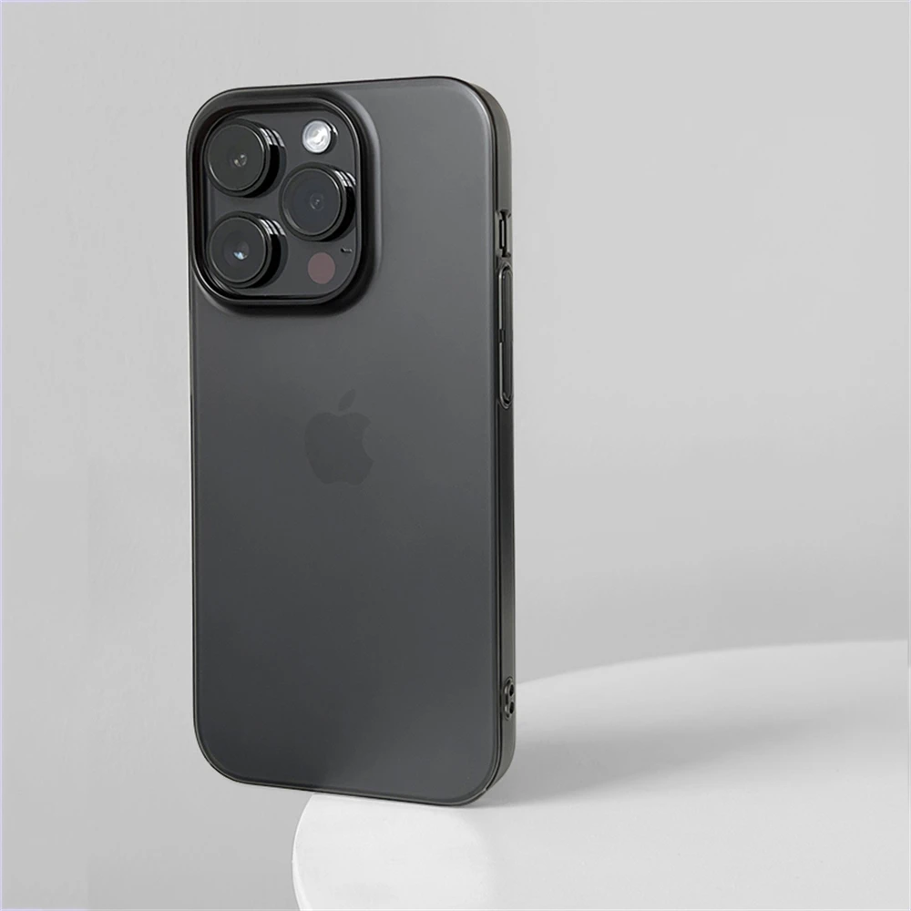 thumbnail image 1 of Funda de PC con acabado en arenado superfino y de alta calidad, transparente y transparente, para iPhone 16, 15, 14, 13, 12 Pro Max Plus, carcasa mate transparente, 1 of 5