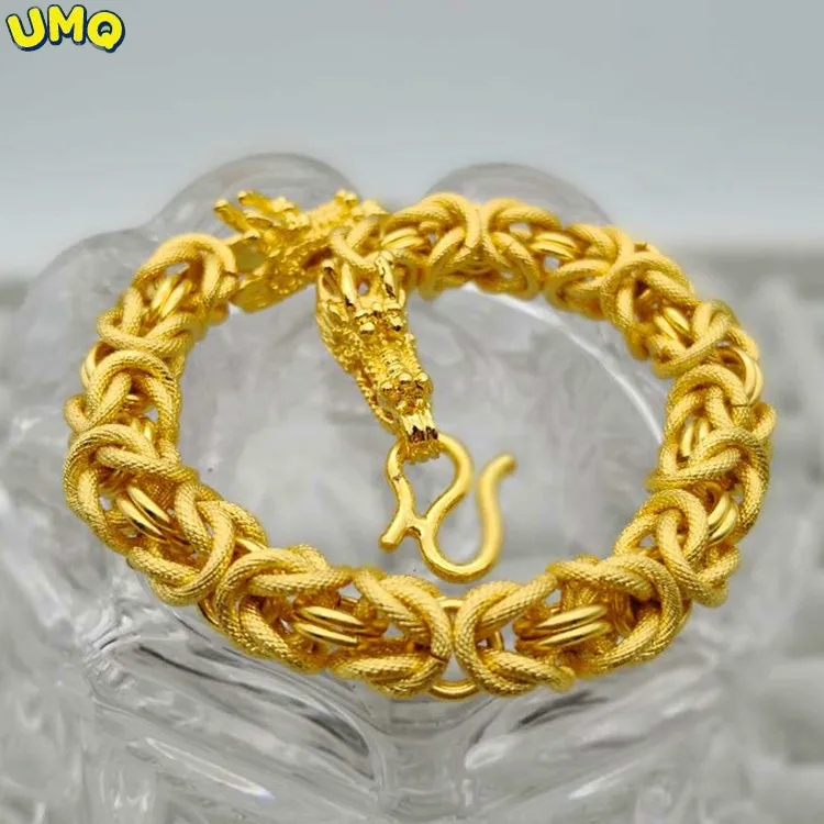Amazon.com: Lai Thai Gold Plated Bangle 24k Baht Yellow Gold Filled Bracelet  Women Girl Jewelry: Clothing, Shoes & Jewelry