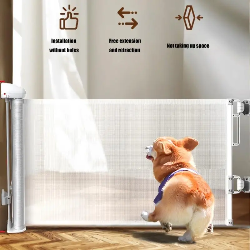 Retractable Pet Dog Gates Adjustable Baby Staircases Guard Stair ...