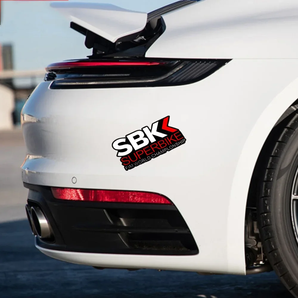1PC SBK 슈퍼바이크 챔피언십 스티커, 모터사이클 운전자를 위한 대담한 로고 데칼, 레이싱 열정을 보여주기에 이상적