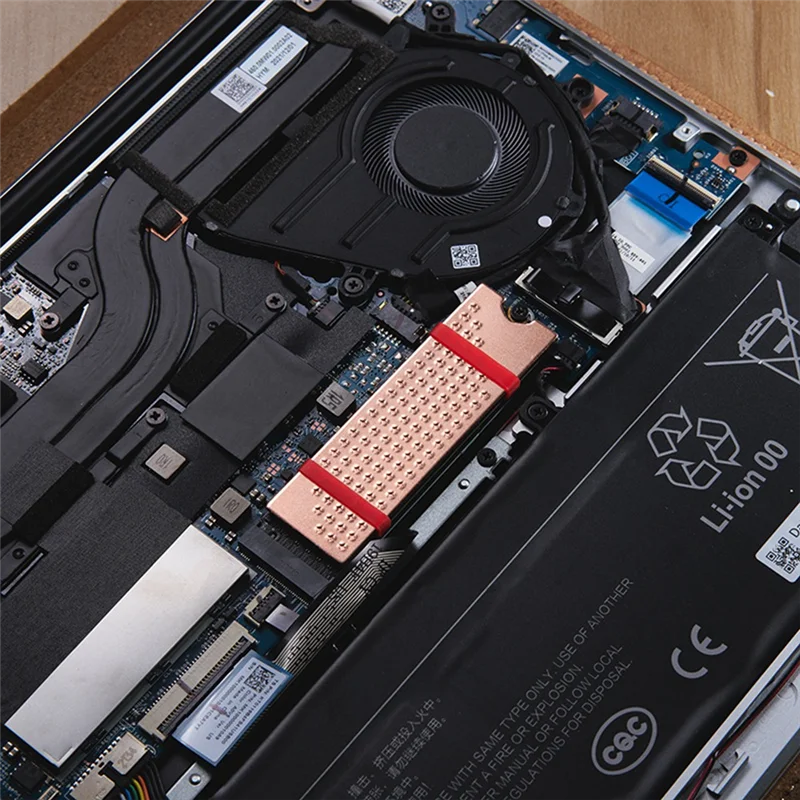 M.2 NVMe SSD Heat Sink 0.8mm for M2 2280 Solid State Hard Disk Copper Heatsink with Thermal Pad Laptop SSD Radiator 3