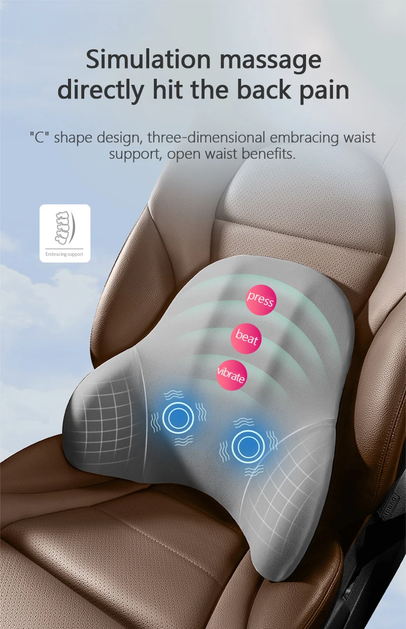 Car Electric Single Lumbar Single Headrest Vibration Massage Lumbar Support Neck Pillow lumbar Cushion Car Seat Car interior 20 Car Electric Single Lumbar Single Headrest Vibration Massage Lumbar Support Neck Pillow lumbar Cushion Car Seat Car interior 5