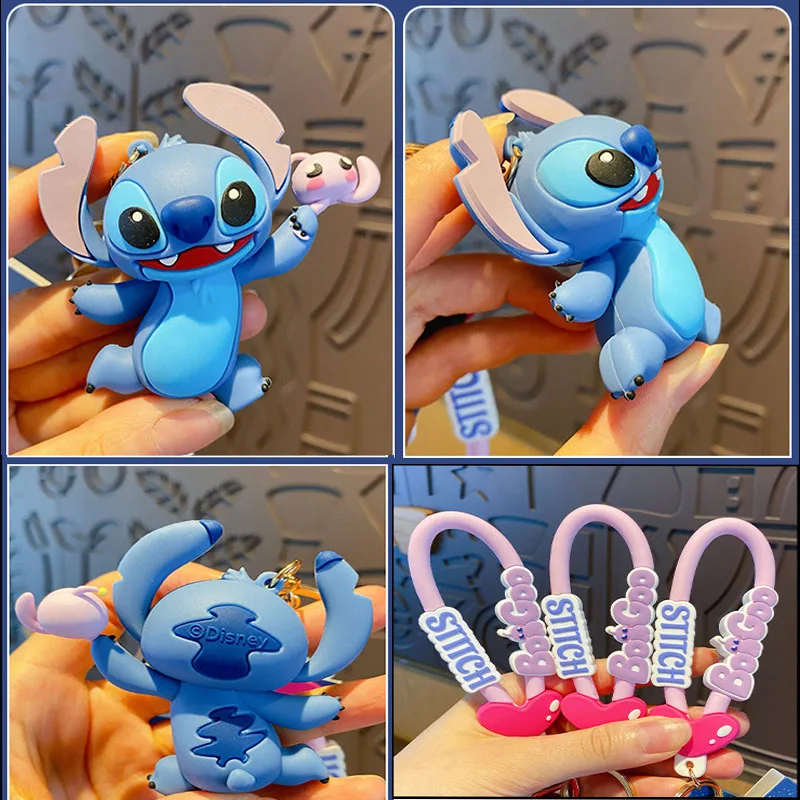 

Stitch Keychain Lilo & Stitch Anime Cute Girl Portable Bag Pendant Cartoon Doll Fashion Key Chain Couple Pendant Wholesale
