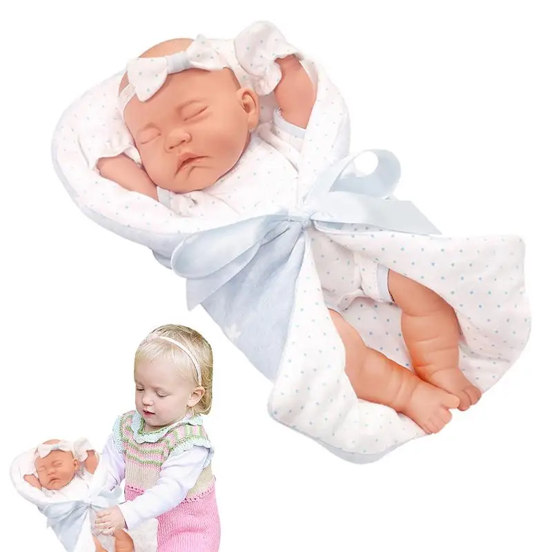 

Куклы-реборны, куклы-спящие Новорожденные в спальном мешке, 12 дюймов, кукла-реборн в реальной жизни, милая Спящая кукла-реборн
