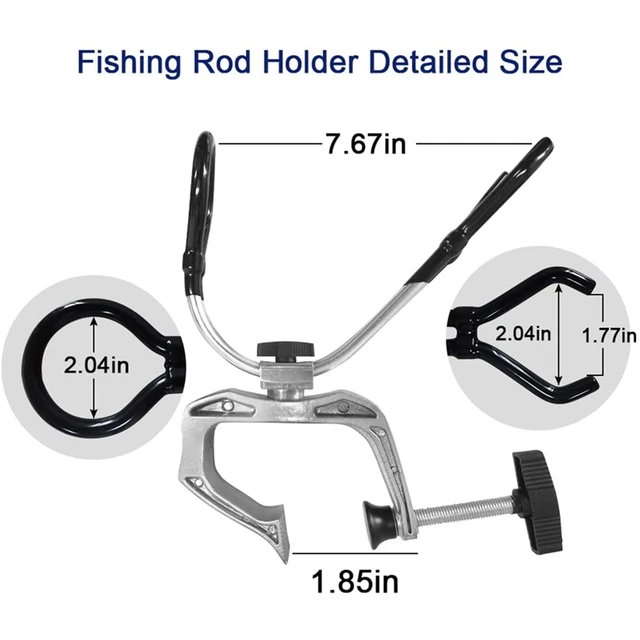 Quality 2Pcs Boat Fishing Aluminum Alloy Rod Holder Fishing Pole