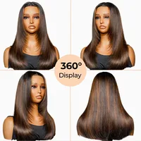 Alipearl Hair Layered Straight Hair Customized Color Highlight Wig 5×5 Lace Closure & 13×4 Lace Frontal Wig Super Natural Hair 4