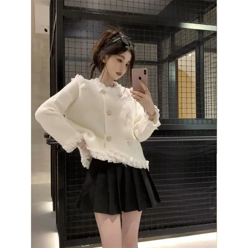 Korea Imitation Mink Fleece Sweater Coat Women's Autumn/Winter Knitted Cardigan Gentle Style High Grade Feel Top