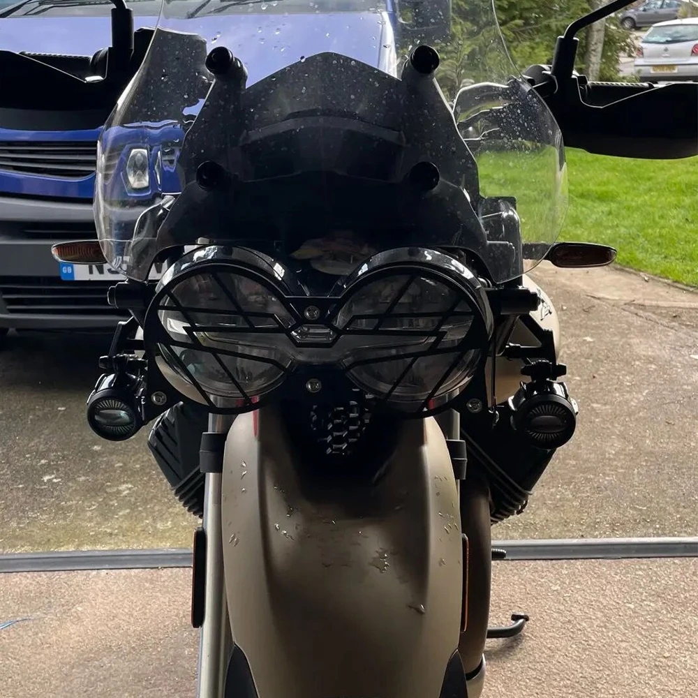 

2024-2019 For Moto Guzzi V85TT V85 TT V 85 TT Moto Folding Headlight Head Light Guard Protector Grill Double Protection Cover