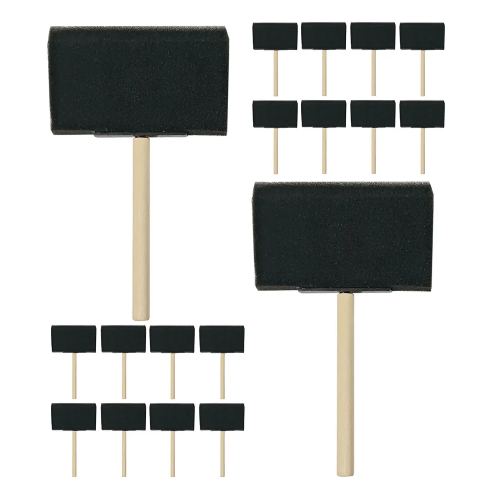 30Pcs 스폰지 페인트 브러쉬 DIY 공예용 폼 브러쉬 페인팅 스폰지 브러쉬 스텐실링 벽 캔버스 아트 용품