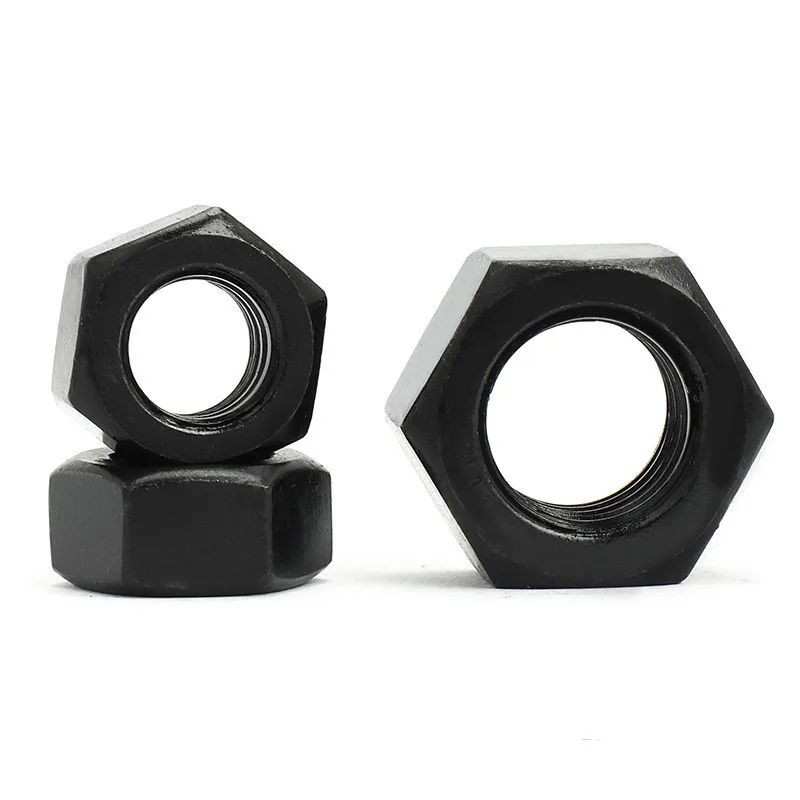 Hexagon Hex Muttern M2 M 2,5 M3 M4 M5 M6 M8 M10 M12 M14 M16 M18 M20 M22 M24 M27 m30 M36 brüniert carbon stahl metric hex muttern