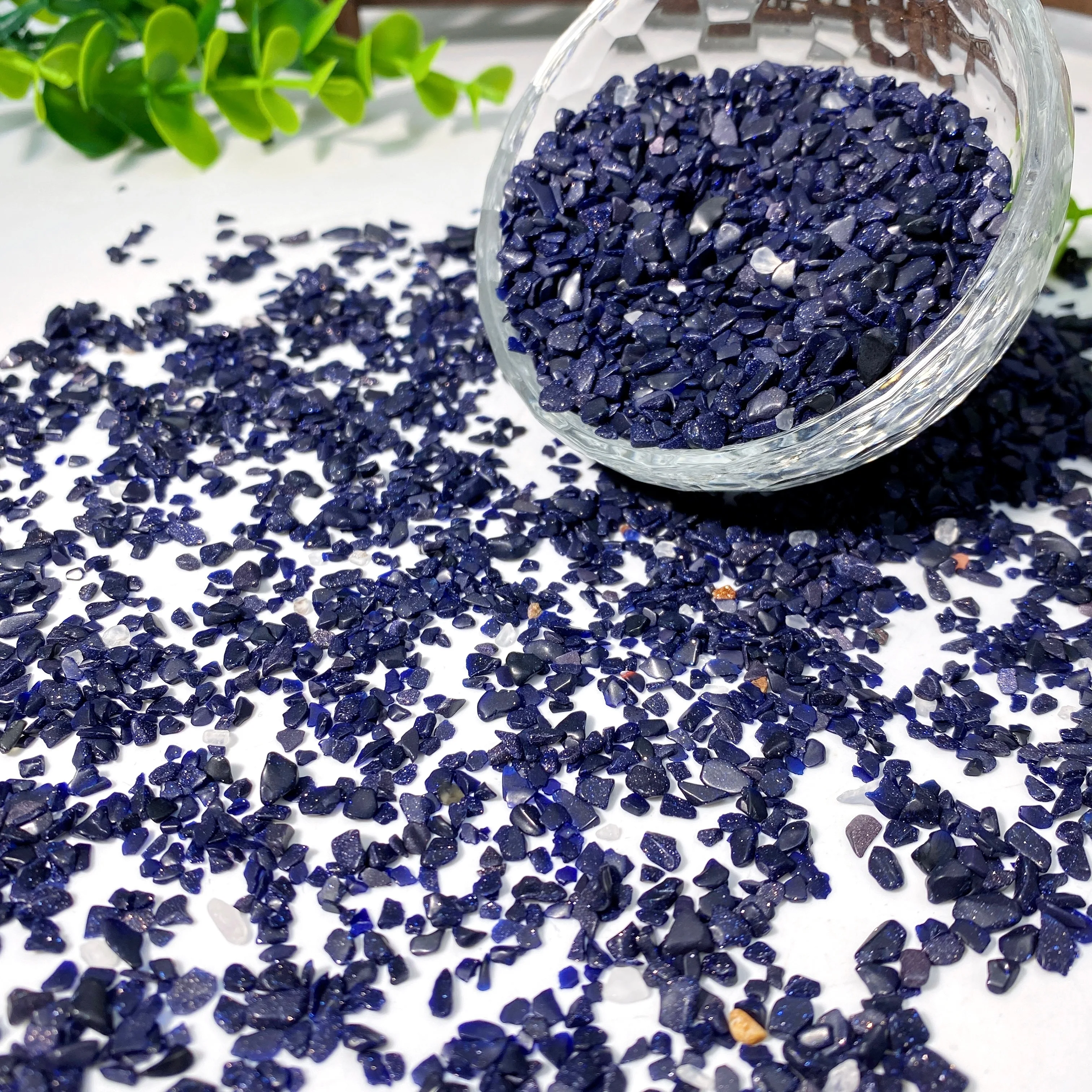 Blue Sandstone Crystal Chips for Decoration - Natural Raw Stone, 50g/100g
