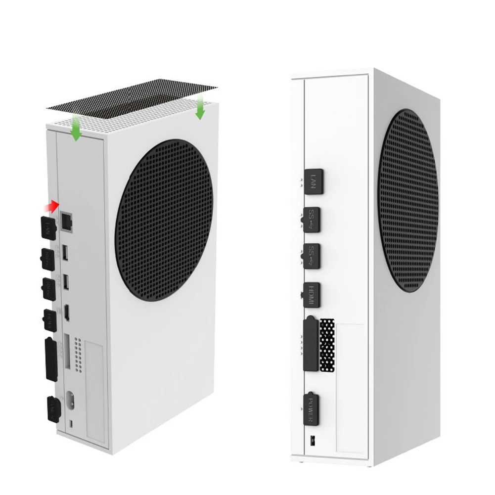 게임 콘솔 먼지 필터 실리콘 플러그, Xbox 시리즈 S 콘솔 먼지 플러그, 메쉬 네트 게임 액세서리, 11 개